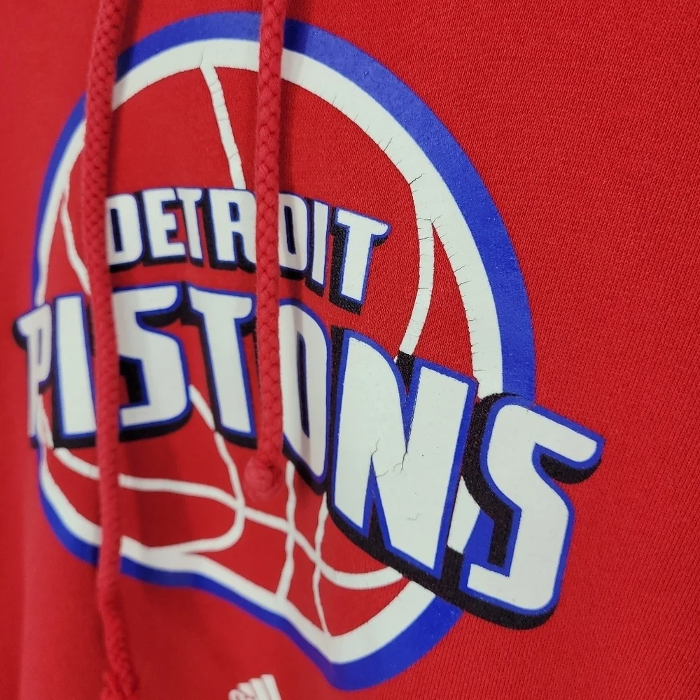 Adidas Men's NBA Detroit‎ Pistons Red Vintage 2006 Hoodie Size 2X